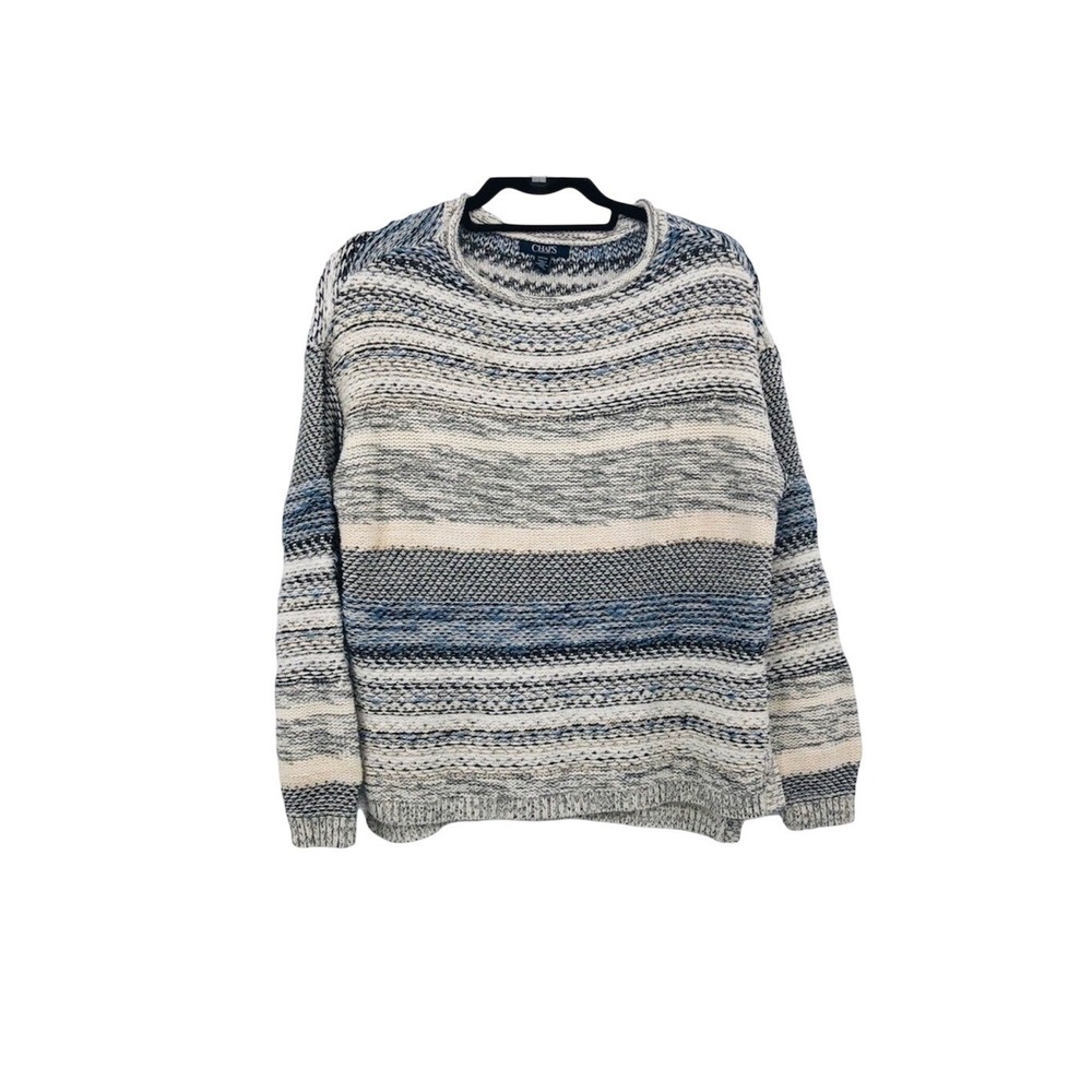Champs women's gray‎ and blue knit sweater Small